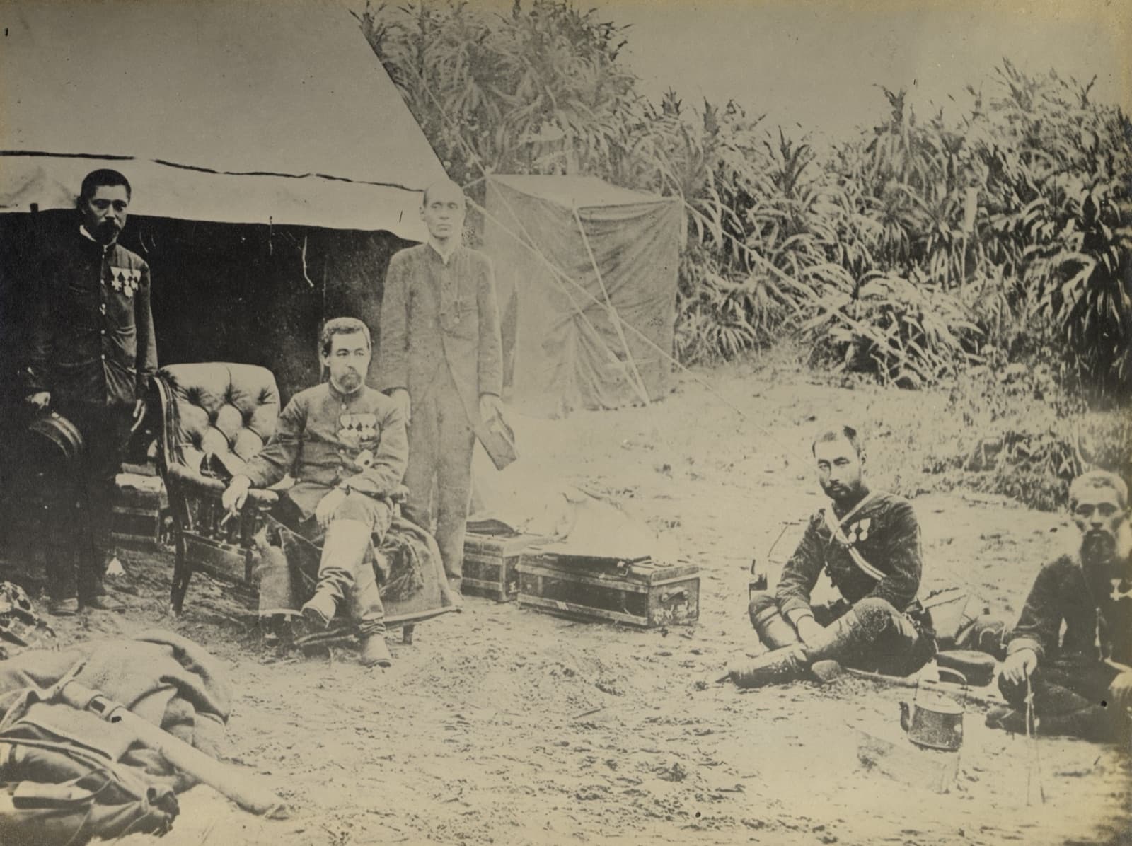 May 1895: the Imperial Guard Division encamped on the coast at Aodi. Prince Kitashirakawa Yoshihisa landed here with his troops and spent the first night of the southward advance on this shore.